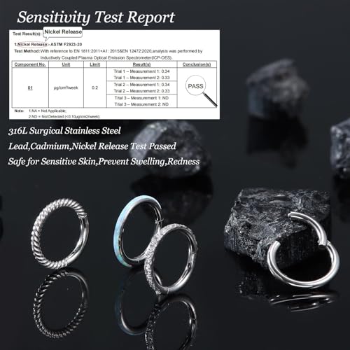 Jstyle 14G Belly Button Ring 316L Surgical Steel Belly Rings Hoop for Women Clear CZ Opal Clicker Hoop Belly Button Rings Gold Silver Small Navel Belly Body Piercing Jewelry 8mm 10mm 12mm4