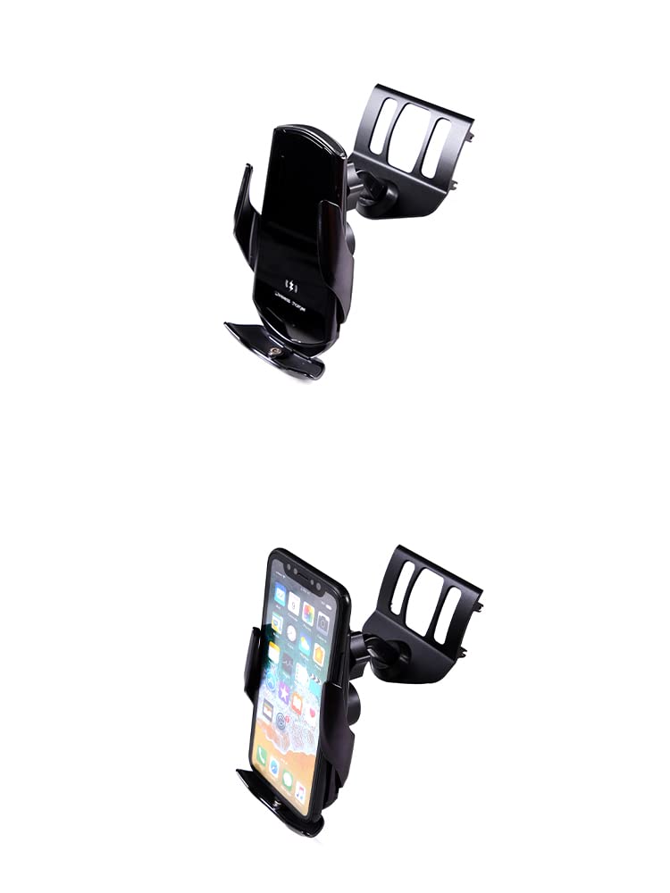 Soporte inalámbrico para cargador de coche, compatible con BMW X5 X6 F15 F16 2014-2018, soporte de teléfono de carga rápida de 15 W para ventilación de aire, cargador de coche inalámbrico para todos