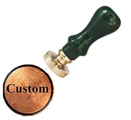 Gpeal Personalized Wax Seal Stamp,Custom Logo Wax seal stamp, Custom Your Design Wax Seal Stamp Wedding Invitations DIY Gift Idea Letter Card Package Envelope Parcel Sealing Stamp Peacock Green Handle