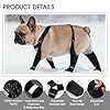AuraPaw Dog Shoes Reflective & Waterproof–Dog Suspender Boots for Walking & Hiking & Running, Adjustable, Non-Slip, Stay-On Pet Booties Paw Protectors for Medium Dogs, Black, Size XL