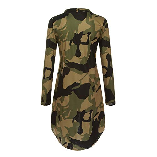 Toimothcn Womens Thin Camouflage Cardigan Tops Long Sleeve Slim Jacket Outerwear Coat(Camouflage,L)