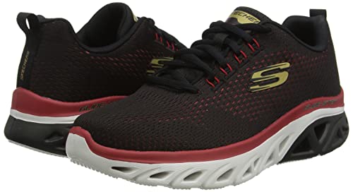 Tênis Glide-Step Sport - Wave Heat, Skechers, Masculino, Preto / Vermelho, 39