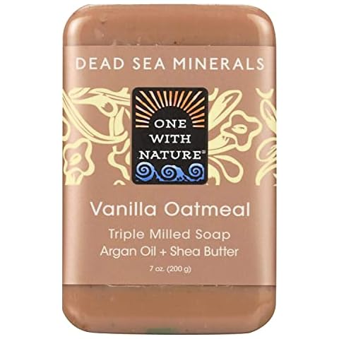 One With Nature Vanilla Oatmeal Dead Sea Mineral Soap, 7 Ounce Bar Cover