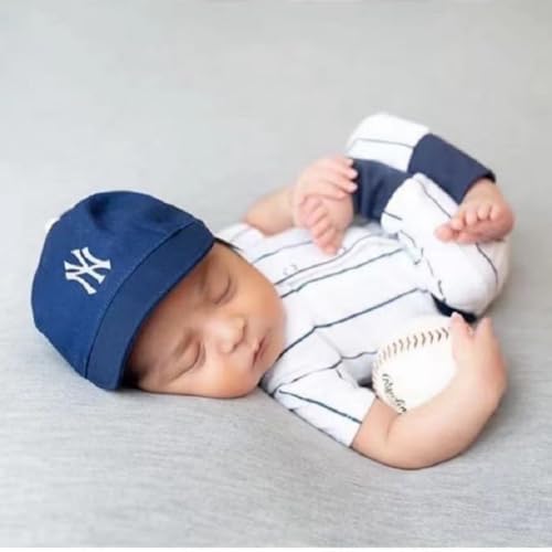 Image of Lgvhydh Newborn Photography Props Outfits Baby Baseball Hat Pants Set Baby Photography Costume for Girls Boys Photoshoot