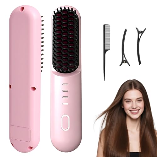 HENGBIRD Spazzola lisciante senza fili Pink Edition –...