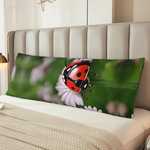 Housse de coussin de corps à imprimé marguerites taie oreiller esthétique