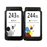LEBOK Ricondizionata per Canon PG-243 CL-244 Cartucce d'inchiostro di ricambio per stampanti PG 243 CL 244 XL Ink Multi Pack Compatibile per Canon TR4520 MX492 MG2520 MG2922 IP2820 TS302 e TS202