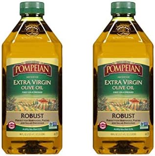 Pompeian Robust Extra Virgin Olive Oil, First Cold Pressed, Low Acidity, 68 Ounce ( 2 pack )