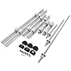 VEVOR Linear Rail, Ballscrew x 3, RM1605-350mm 650mm 1050mm x 2 Linear Rail Support, 12 CNC Kit Linear Shaft Optical Axis