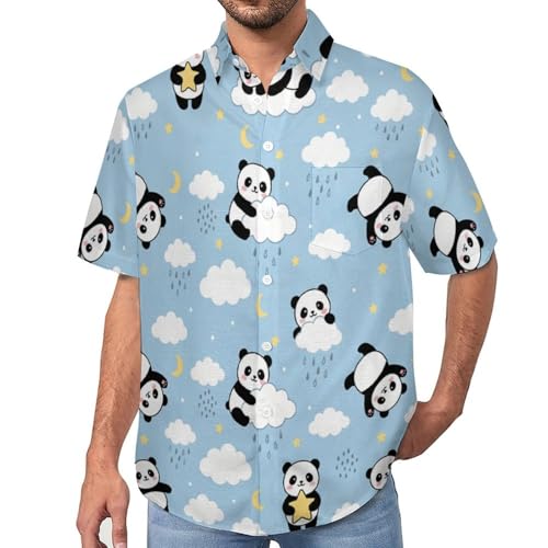 Chemise Hawaïenne pour Homme avec sa boutonnière et son imprimé panda unique