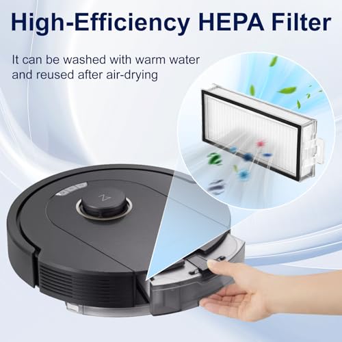 Image of Q5 Max+ Accessories Replacement Parts Q8 Max+ Accessories Compatible with Roborock Q5 Max+, Q5 Pro+, Q8 Max+, Q5 DuoRoller+ Robot Vacuum Cleaners, Dual Roller Brush, 6 Side Brushes, 6 Washable Filter