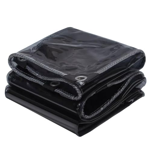 PVC-Plane, wasserdicht, 400 g/m², strapazierfähige Plane, geeignet für Mehrzweckabdeckungen, Hühnerstall, Gewächshaus, Terrasse, – lichtdurchlässig(1x1.2m)