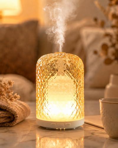 Onaboviva Glass Essential Oil Diffuser with Pulse/Continuous Mist