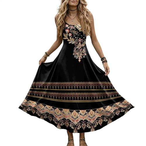 Robe longue femme maxi ample avec poches pratiques et bas évasé fluide