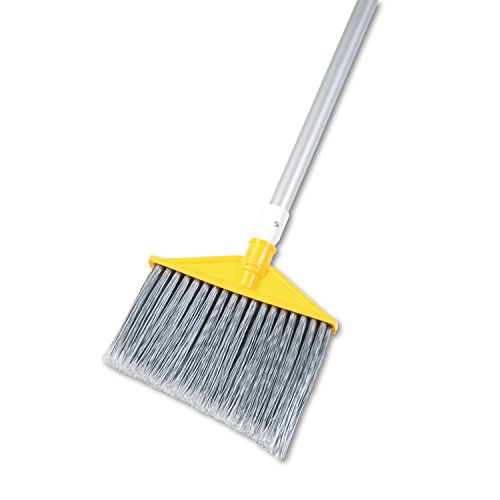 Rubbermaid Commercial 6385GRA Angled Large Brooms, Poly Bristles, 48 7/8" Aluminum Handle, Silver/Gray by Rubbermaid Commercial Products - Used condition - US$14.94
