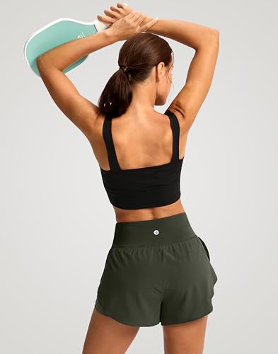 Santiny Women'S 2 In 1 Running Shorts With Pockets 3 Inch High Waisted Exercise Workout Athletic Shorts For Women With Liner thumb #1