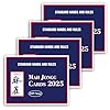 NasFre Mahjong Cards 2025 Rule Guide 4 PCS - American NMJL Official Strategy Reference Large Print 6-1/8" x 4-3/4"