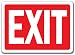 Exit Sign (white on red) - 10" x 14" OSHA Safety Sign