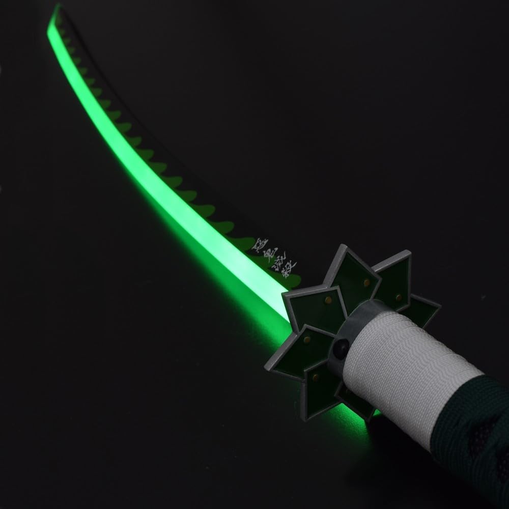 Generico Fyrescosplay di SANEMI SHINAZUGAWA con illuminazione LED, Katana, Lunghezza: 102cm, Include: Fodero, Luce LED, Adatto a Teen, Manuale