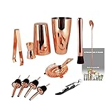Este kit de coctelería hace que la coctelería de nivel profesional sea sorprendentemente fácil. Con todos los accesorios de barra esenciales y una coctelera a prueba de fugas, no tendrá que preocuparse por ningún desorden, derrame o error en las medidas.