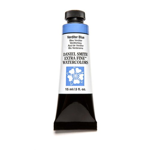 Daniel Smith Extra Fine Watercolor 15ml Paint Tube, Verditer Blue (284600173)