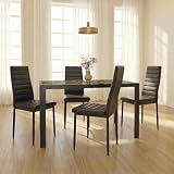 Gizoon 5-Piece Glass Dining Set