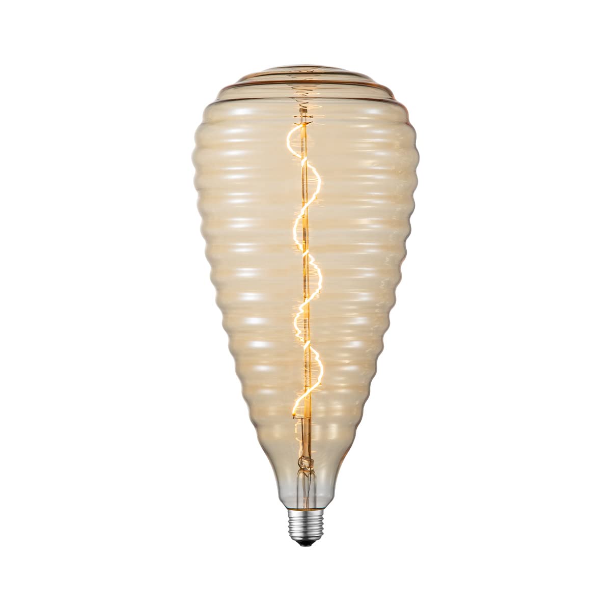 Home Sweet Home Edison Vintage E27 | LED-Filament-Leuchtmittel Hive | Spiral LED-Lampe | Ambra | Dimmbar | 4W 280lm 2700K | warmweißes Licht | für E27-Fassungen