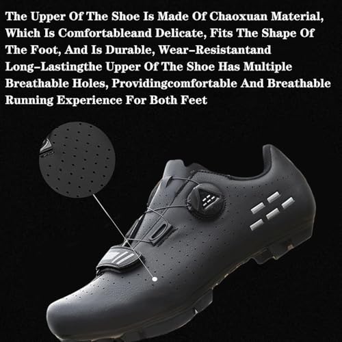 Cycling Shoes Men & Women Road/MTB – SPD Self-Locking System, Lightweight & Breathable Bicycle Shoes with Flat Sole for Road & Mountain (Unisex) 5