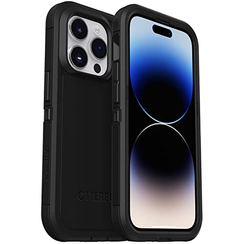 OtterBox iPhone 14 Pro Max (ONLY) Defender Series XT Case - Black, screenless, Rugged, Snaps to MagSafe, Lanyard Attachment by OtterBox - Used condition - US$22.87