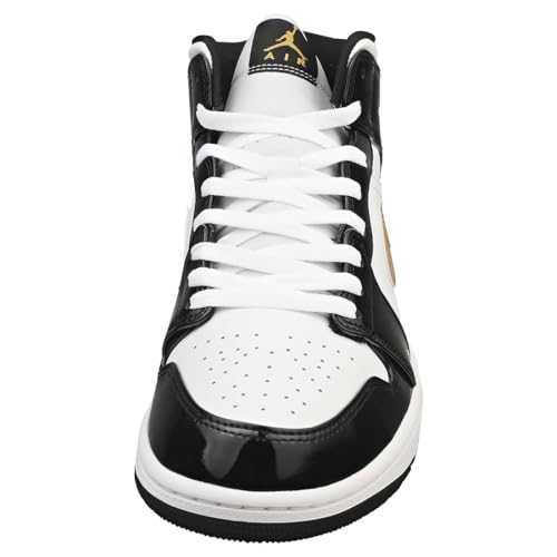 Nike Mens Jordan 1 Mid Black Gold Patent Leather (11.5 M US)3