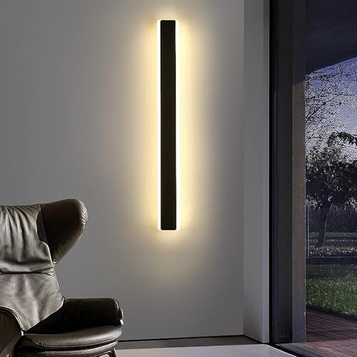 Lámpara de pared moderna lineal de 100 cm dorada para iluminación de tocadores y baños 5