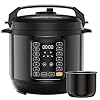 DUMOS 16-in-1 Electric Pressure Cooker, 6QT Programmable Multi Cooker with 12 One-Touch Presets, Soup Steam Yogurt and More, Ceramic Inner Pot Delay Start & Keep Warm, Includes Recipe Guide, Black