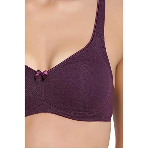 Image of Jockey 1250 Women Wirefree Non Padded Super Combed Cotton Elastane Stretch Full Coverage Everyday Bra with Contoured Shaper Panel and Adjustable Straps