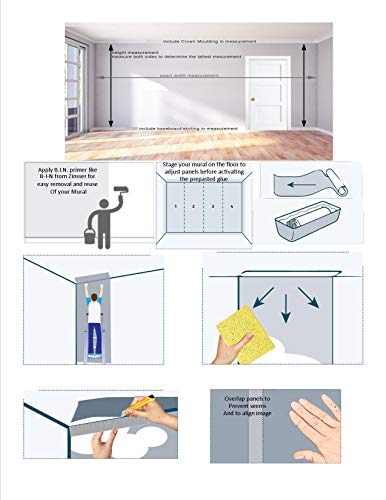 12' Wide By 8' High (144" X 96") Wall Art Mural Photo Of Black & White Aspen Forest Hd Diy 3D Removable Reusable Murals Pre-Pasted Water Activated Self Adhesive Wallpaper #TOP6