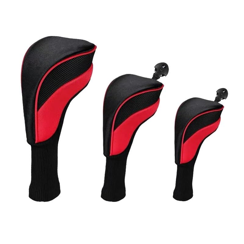 Couvre-chef de club de golf pour hybrides et bois de parcours - Protection 3 pièces