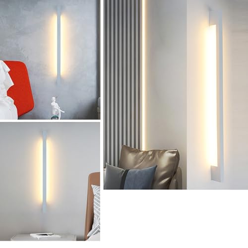 Aplique de pared rectangular LED de 60cm en aluminio y acrílico con luz neutra para pasillos 4