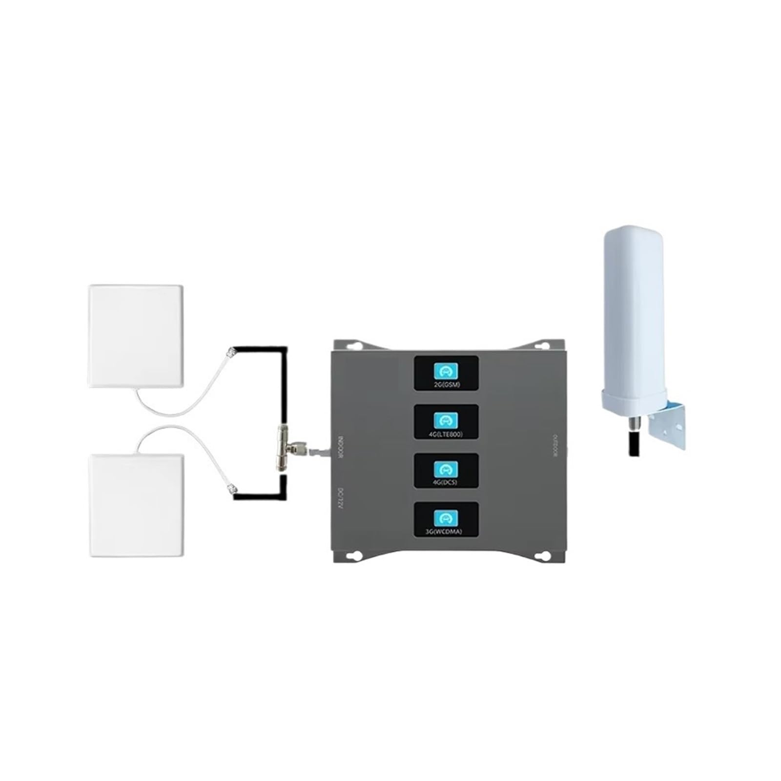 Amplificador Móvil 2G 3G 4G 800 900 1800 2100 Repetidor GSM De 2 Antenas DCS WCDMA Señal LTE Cobertura más amplia