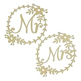 Decoración de letras de madera: el letrero de madera para silla de boda tiene una amplia gama de aplicaciones que se puede decorar en paredes, puertas y ventanas para crear un ambiente romántico.