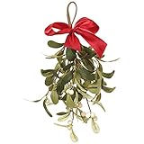 14in Artificial Hanging Mistletoe with Berries