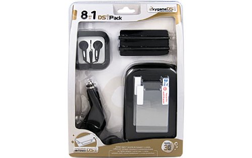 Pack d'accessoires 8 en 1 pour DSi noir idéal pour jouer et voyager en toute sérénité en famille