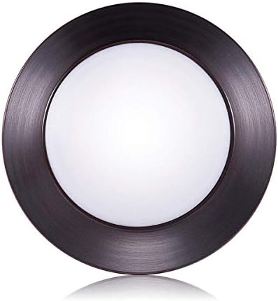 SOLLA 6 Inch Flush Mount Ceiling Light Fixture, Dimmable, 750LM High Brightness, 12W (70W Equiv.), Natural White, 4000K, Bronze Finish, Ultra-Thin LED Disk Light with ETL FCC Listed