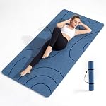 EaseUp Grand tapis de yoga,73.00x35.5.00.00, extra épais et large,10mm mat de pilates, tapis d'exercice non-dérapant, tapis de sport pour la salle de gym à domicile (vert/vert clair)