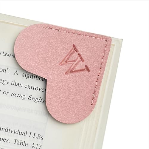 パーソナライズ レザー ハート しおり イニシャル付き かわいい文字 カスタム コーナー ブックマーク 読書用 女性 教師 学生 本好きの方へのギフトに アクセサリー