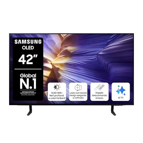 Samsung OLED 4K Vision AI Smart TV 42'' QE42S90FAUXZT, Processore NQ4 AI Gen3r,...