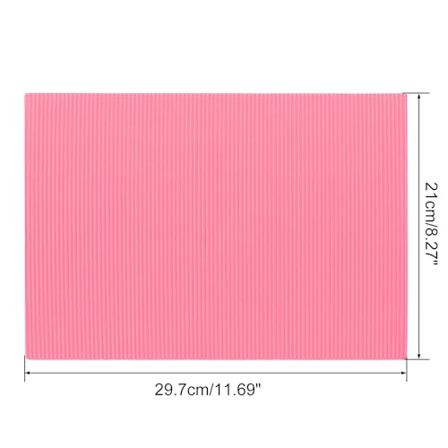 Image of uxcell 10pcs Corrugated Cardboard Paper Sheets,Light Pink,11.69-inch x 8.27-inch,for Craft and DIY Projects