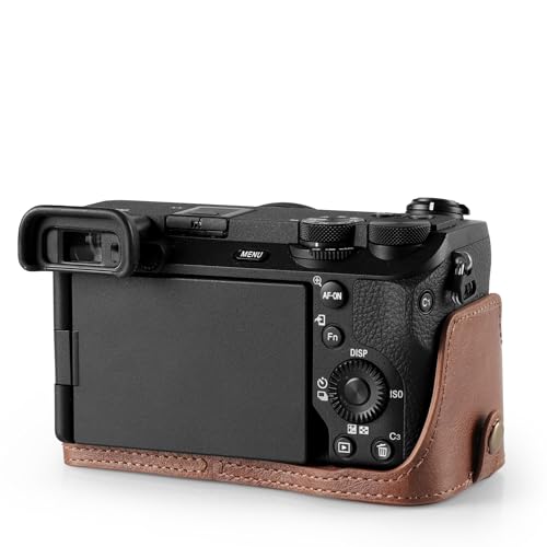 Demi-étui cuir véritable MegaGear pour Sony Alpha a6700 antichoc - 6