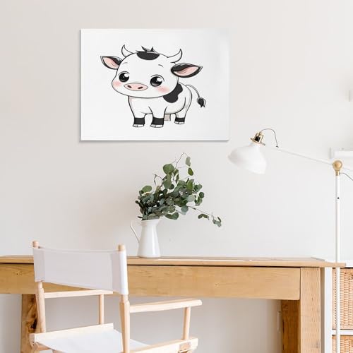 Toile murale imprimée vache décoration cadre horizontal - 7