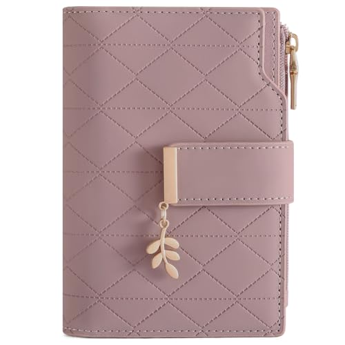 Image of SENDEFN Wallets for Women Leather RFID Blocking Credit Card Case Holder Purse Zipper Pocket with ID Window