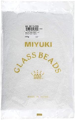 11/0 - White Pearl Ceylon DB0528 250Gms Bulk Bag of Japanese Glass Beads