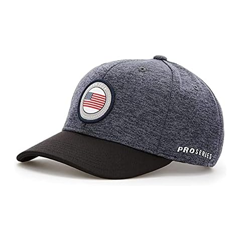PGA TOUR Men's Americana Golf Cap, Caviar Heather Cover